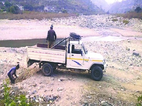 Nainital district supply of illegal mining